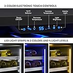 Zephyr Presrv 24" Wine Fridge Single Zone Under Counter - Countertop Wine Cooler Cellars Cabinet Wine Beverage Refrigerator Home Bar Chiller Freestanding with Glass Door, 53 Bottles 750ml - Image 4