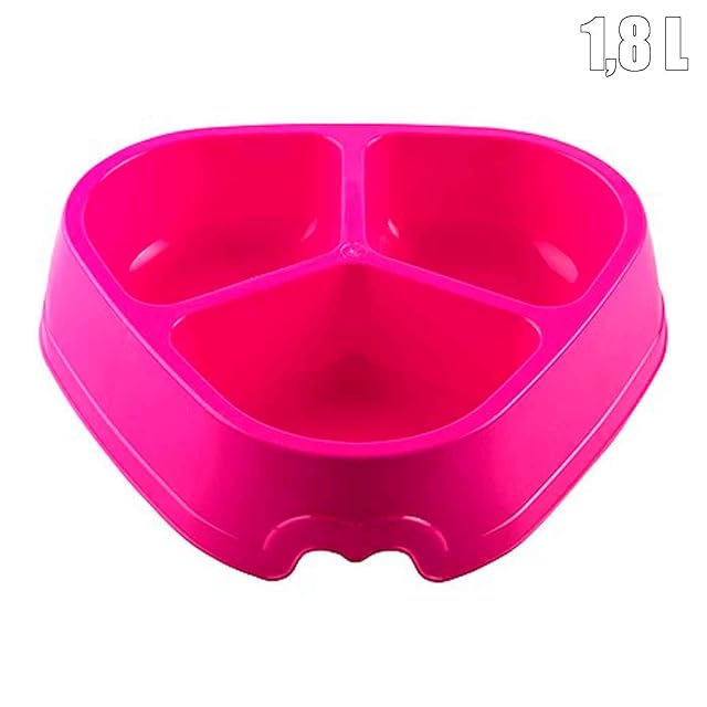 Foto 3 de 3 de AC - Comedero Triple Triangular para Perro/Gato, Alimentación Plato alimentador Tazón Comedero para Mascotas…