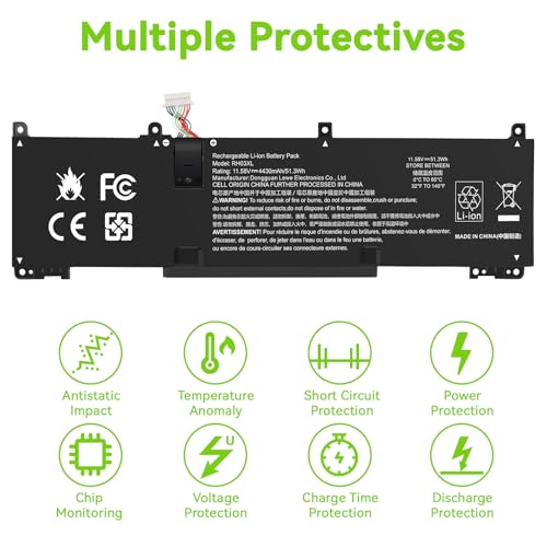 Image of 11.58V 51.3Wh RH03XL RH03XL-L Laptop Battery for HP EliteBook 640 G9 G10 /650 G10 /655 G10 Probook 440 G10 /445 G10 G11 /450 G9 G10 /455 G10 /460, TPN-DB0L,TPN-DB0T,TPN-IB0A,TPN-IB0K,TPN-IB0L,TPN-IB0P