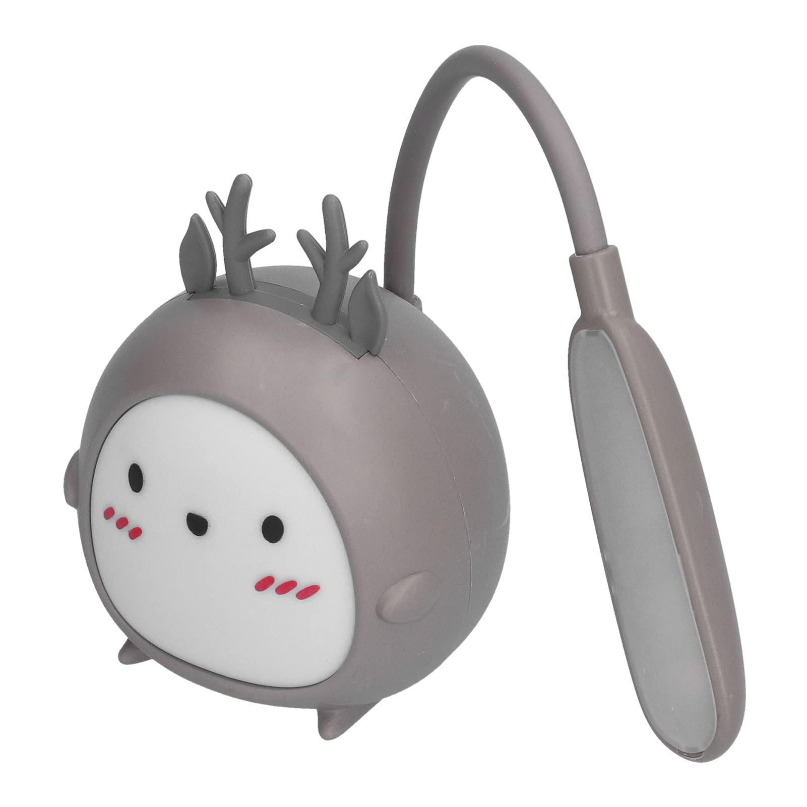 KIMISS Lámpara de Escritorio LED de Animales de Dibujos Animados con Portalápices - Luz Nocturna Recargable USB para - Diseño de Alce que Cuida los Ojos - Compañero de Estudio y