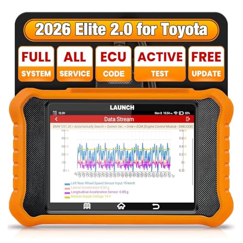2026 LAUNCH Creader Elite V2.0 fit for Toyota Lexus Bi-Directional Scan Tool, Full System OBD2 Scanner, All Reset Service Code Reader, AUTOVIN, ECU Code, Battery Registration, Lifetime Free Update