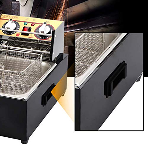 LXDDP Fritteuse Elektrische Friteuse, 12L große Edelstahl-Doppeltank-Friteuse Maschine Gewerbliche Bratpfanne für Haus… – Bild 3