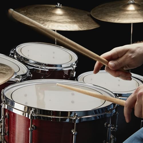 Ktaxon 5 Pieces Drum Heads, 12 Inch 13 Inch 14 Inch 16 Inch 22 Inch Pet Drum Head Kit, Standard Drumhead Pack Fit For Rock & Metal thumb #5