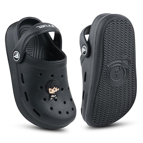 Image of FUEL Hooper Lightweight & Comfortable Pull-On Casual Clogs with Cushioned Footbed for Kids