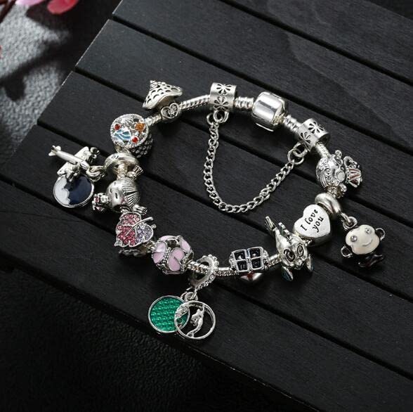 Cartoon Mouse Theme Charms Bracelet, Pandora Compatible, Pink Edition3
