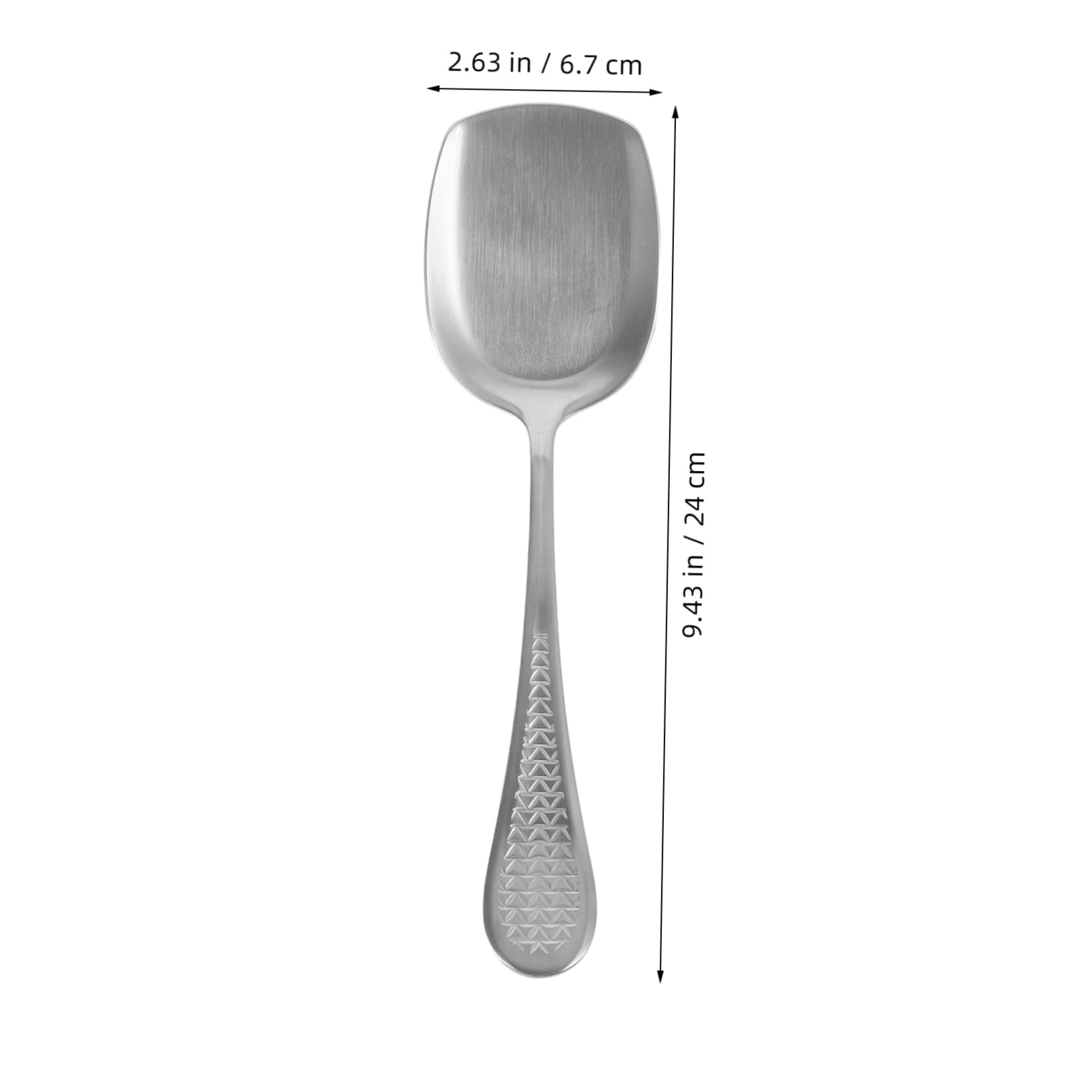 Unomor Stainless Steel Serving Spoon Elegant Square Head for Dining Serving Multipurpose Shovel Shape Spoon Easy to Clean Dishwasher Safe Tableware for Family Gatherings Style Kitchens