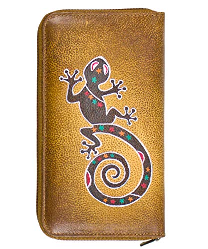 Preisvergleich Produktbild Sunsa große Damen Mädchen Leder Geldbörse Geldbeutel Portmonnaie groß Brieftasche Geburtstagsgeschenk für Frauen Portmonee Geldtasche Wallet viele Fächer für Karten Ledergeldbörse braun