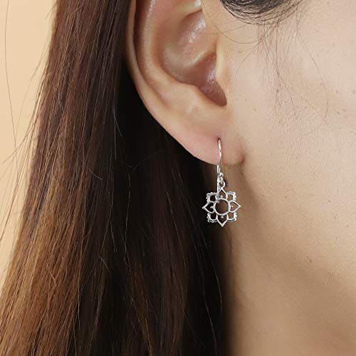 Boma Jewelry Sterling Silver Lotus Dangle Earrings2