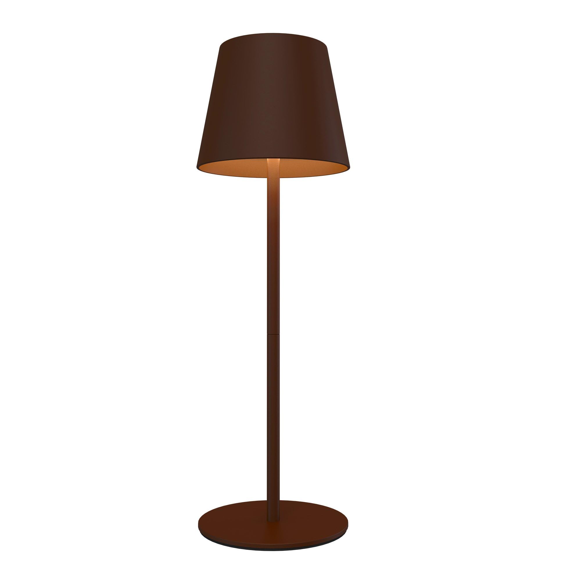 Ledvion - Lampe de Table LED Rechargeable, Marron, Variable 2700K-5000K, 200 Lm, IP54 Résistante aux Éclaboussures, Batterie 4400mAh, Commande Tactile, Réglable, USB-C, Intérieure & Extérieure, Nyra