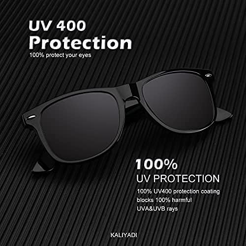 KALIYADI Sunglasses Men Polarized Sunglasses for Men Women Unisex Semi-Rimless Frame Retro Driving Sun Glasses UV Blocking thumbnail