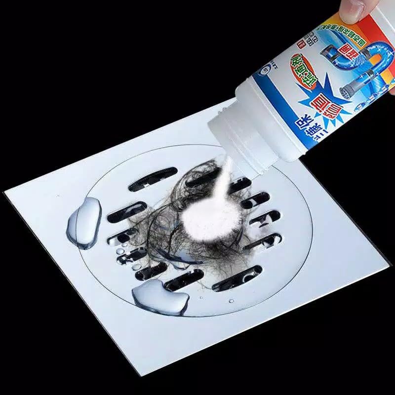 Image of Powerful Sink & Drain Cleaner Powder|Powerful & Clog Remover Sink Cleaning Powder|Automatic Toilet Blockage Cleaner,Removes Clogs,Blockage In Washbasin,Septic Tank,Sinks,Pipes (Pack Of 1)