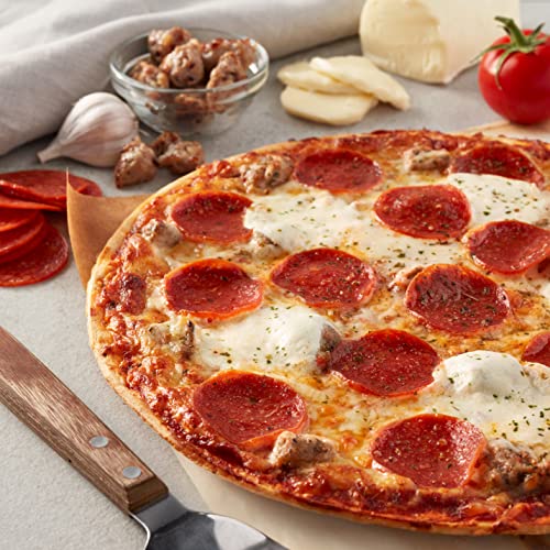 Amazon Brand - Aplenty, Sausage And Uncured Pepperoni Thin And Crispy Pizza, 17.1 Oz (Frozen) #TOP2
