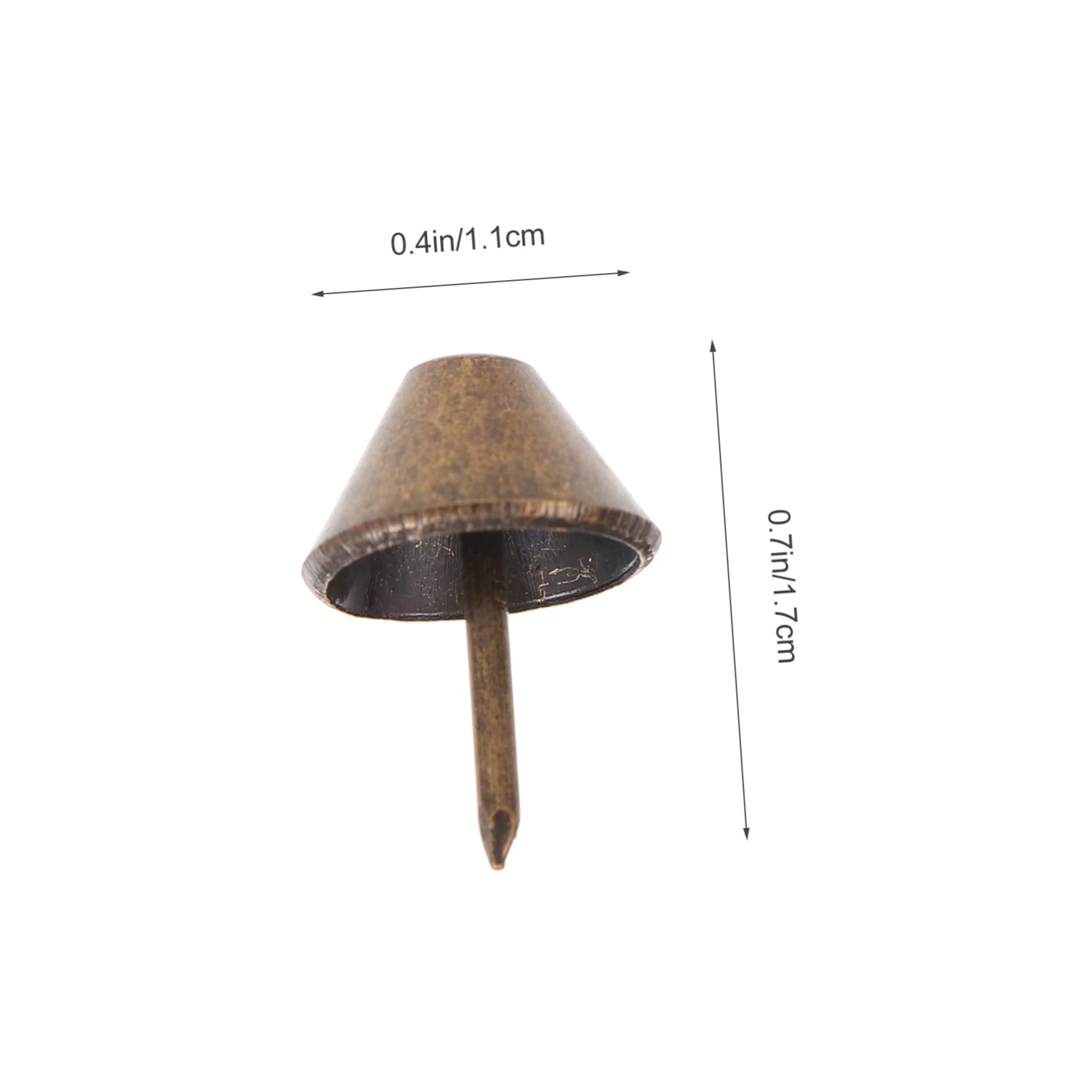 Cabilock 100pcs Iron Antique Upholstery Tacks Decorative Push Pins for Furniture Retro Stacks Upholstery Tack for Sofa Bed Headboard