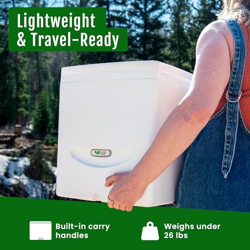 Cuddy Lite Portable Compost Toilet – for Camping, RVs, Campervans, Boats & Tiny Houses – LED Full Indicator, Liquid-Diverting, Separating, Solids Cover, Easy Clean – Portable & Compact - Image 5