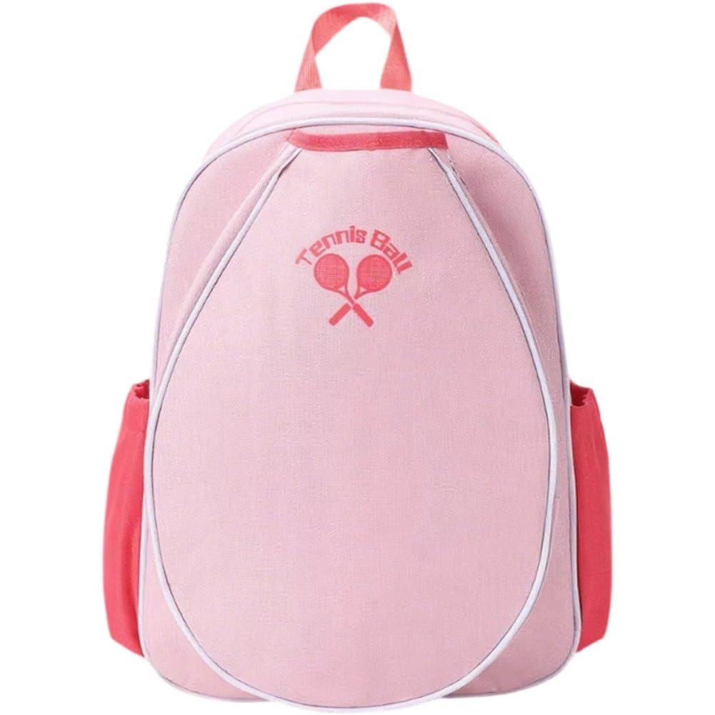 Ppmter Boys Pink Kids Tennis Bag Tennis Backpack For Girls, Sport Bag For Junior Tennis Rackets, Tennis Racket Bags Waterproof Pickleball Bags Kids Backpack