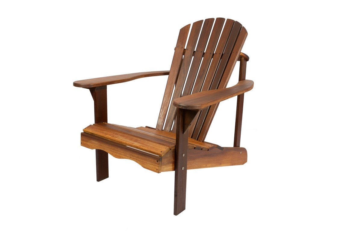 MaximaVida Adirondack Gartenstuhl + Fußstütze Toronto, geölt - aus exklusivem Taliwood