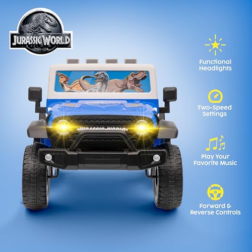 Image of Jurassic - 12V Kids Ride-On Jeep with Rechargeable Battery and LED