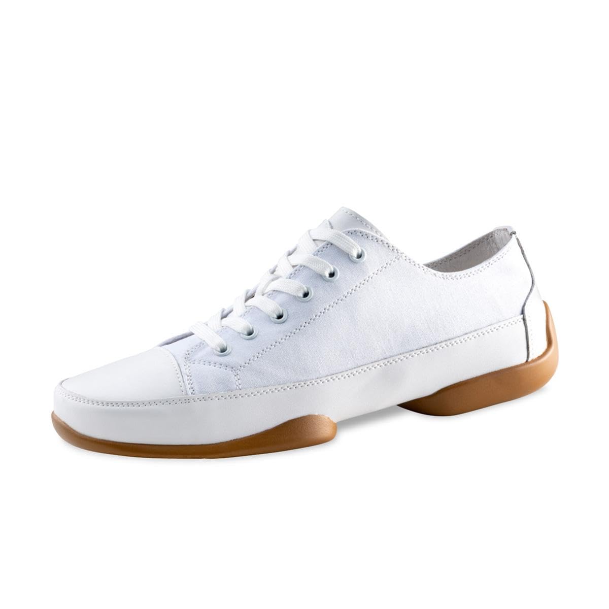 Anna Kern 4040 Mens Dance Sneakers (UK Size) (White Canvas, Adult, Men, 8, Numeric, US Footwear Size System, Regular)