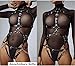 Womens Body Harness Belt Adjustable Leather Caged Harness Lingerie Set for Ladies, Sexy Gothic Punk Chest Leg Garter Body Bondage Strap, BDSM SM Cosplay Costume Clubwear Masquerade Party Accessories