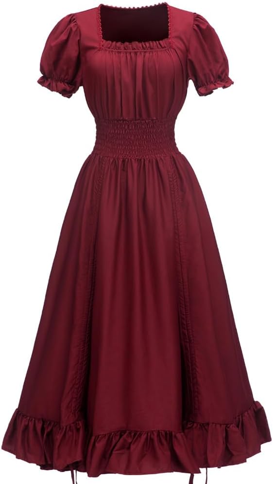 Abaowedding Women Renaissance Costumes Medieval Dress Victorian High Low Dress