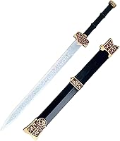 Vista 6 de damdos Espada tradicional china de Halloween, accesorios de Halloween, espada de Kung Fu de Han Dynastiy, para juegos de rol, regalos de cumpleaños