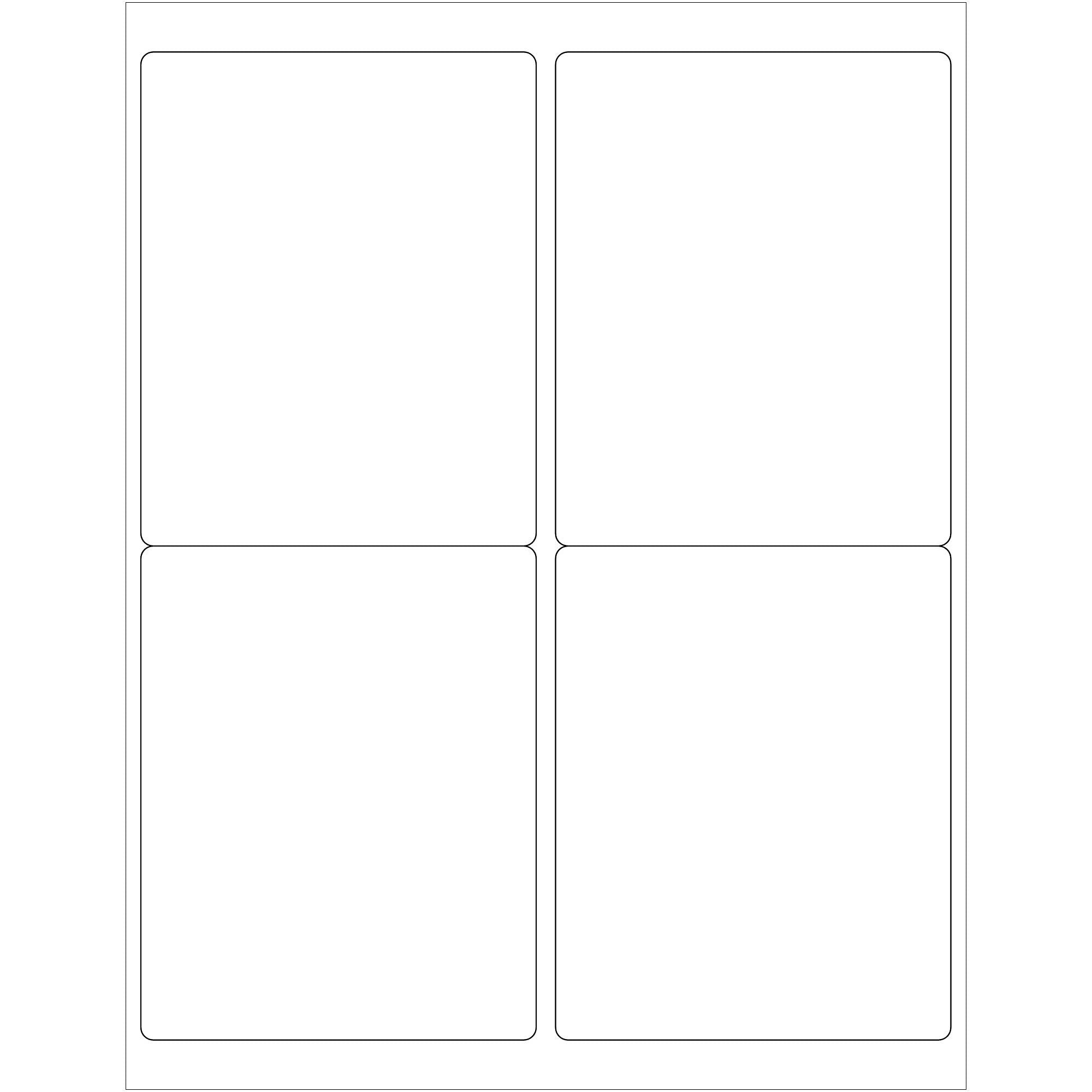 Laser Lbls,Rectangle,4x5,Wht,400/CS