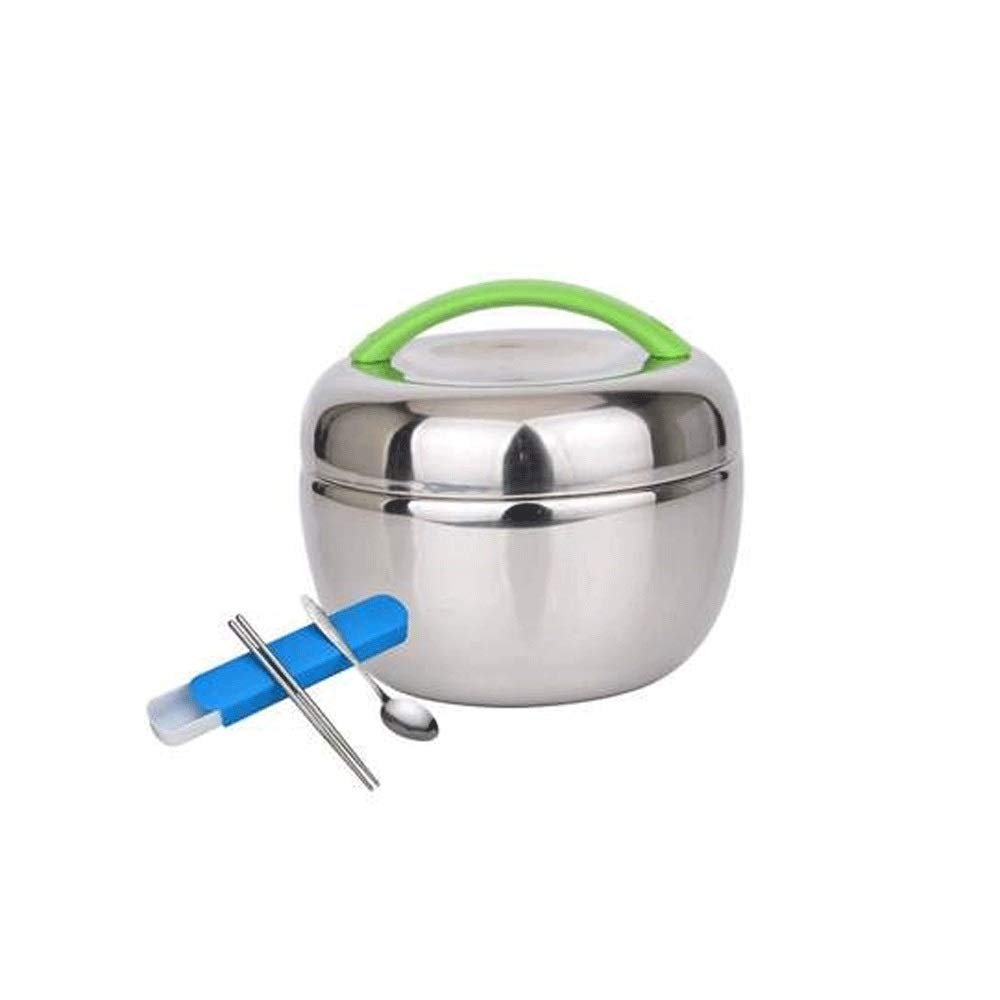 Fiambrera Caja Doble de la Capa de Almuerzo con Aislamiento térmico Contenedor de Acero Inoxidable de Acero Inoxidable (Lunch Box Capacity : 1300ML)