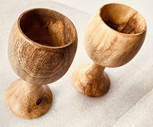 Aladean Vintage Chalice Wooden Wine Goblet Communion Drinking Cup 5Oz Water Wood Cup Kitchen Accessories 6 Inch (1Pc) #TOP3