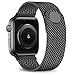 jwacct Compatible for Apple Watch Band 38mm 40mm, Adjustable Stainless Steel Mesh Wristband Sport Loop for iWatch Series 5 4 3 2 1,Black