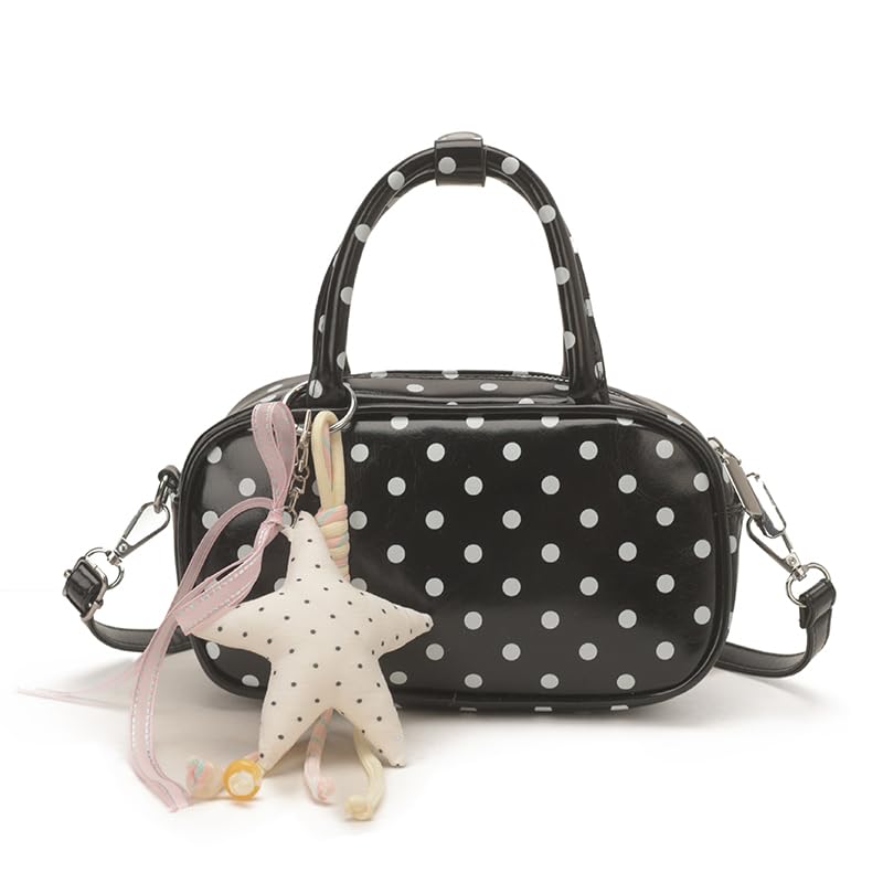 Sac à main à pois et motif étoile l'élégance intemporelle pour femme