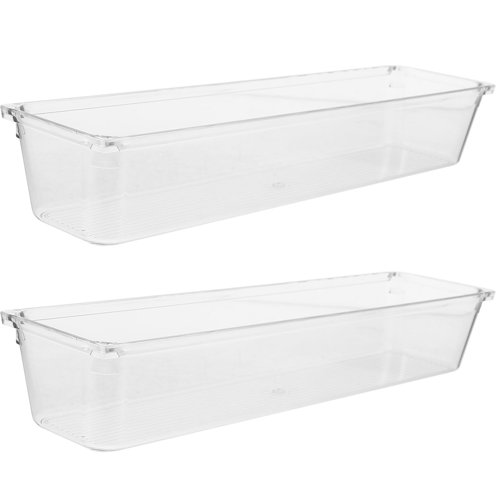 DECHOUS 3 Set Contenitore Trasparente Per Frigorifero Contenitori Per Cosmetici Contenitore Per Cosmetici Cosmetico Contenitori Di Stoccaggio Chiaro Cucina Organizer Per Cassetti 2 Pezzi*3