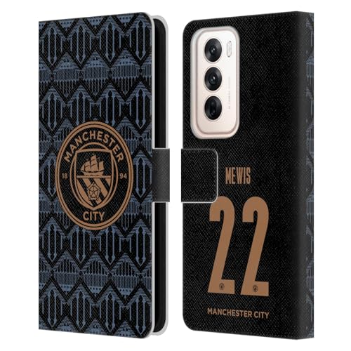 Head Case Designs Officially Licensed Manchester City Man City FC Sam Mewis 2020/21 Women's Away Kit Group 1 Leather Wallet Case Compatible with Oppo Reno12 5G