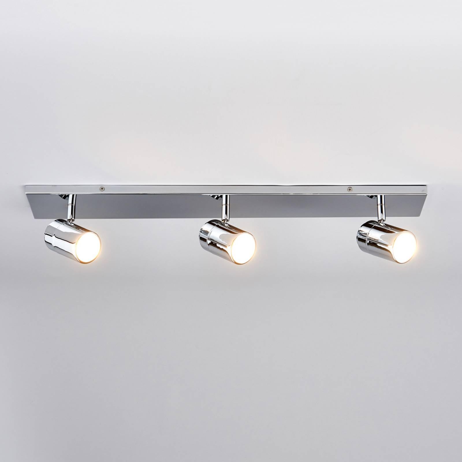 Lindby Deckenlampe Dejan (spritzwassergeschützt (Modern) in Chrom aus Metall (3 flammig, GU10) - Bad Deckenleuchte Lampe Badezimmerleuchte