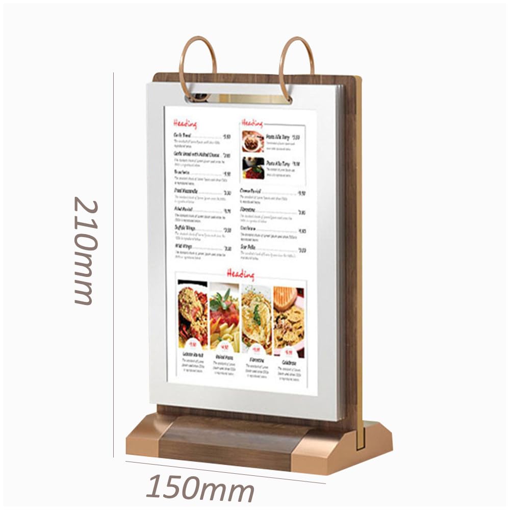 Lot De 6 Supports De Table A5 L-Forme Transparents WIYETY - Présentoirs Publicitaires Stables Pour Menu Restaurant