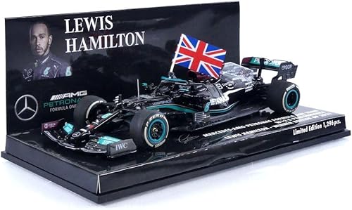 Miniatura 2 de Minichamps 410211144 1:43 Mercedes-AMG Petronas Formula One Team W12 E Performance-Hamilton-Winner British GP 2021 Coche miniatura coleccionable,