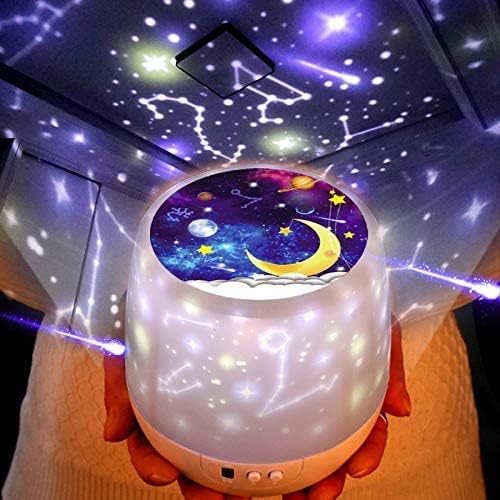 [2018 Upgraded] Star Night Light for Kids, Universe Night Light Projection Lamp, Romantic Star Sea Birthday Christmas Projector Lamp for Bedroom - 5 Sets of Film