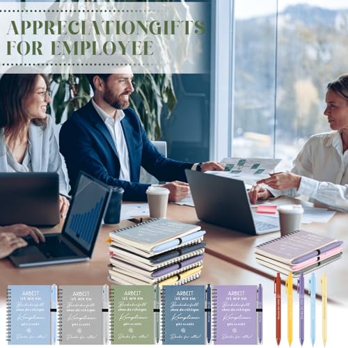 Nezyo 9 Dankeschön Geschenke für Kollegen 9 Spiralnotizbuch Arbeit Ist Wie Ein Banküberfall 9 Kugelschreiber Abschiedsgeschenk Ruhestandsgeschenk Rücktrittsgeschenk Geschenke für Teammitglieder