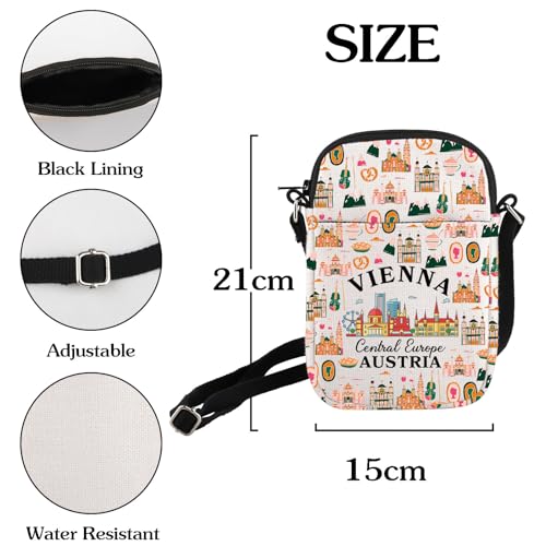 HOLLP Austrian Mom Crossbody Bag Vienna Merch Gift Vienna Central Europe Austria Small Sling Bag Gift For Travelers2