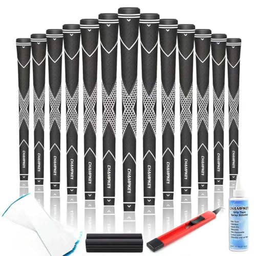 CHAMPKEY Premium Rubber Golf Grips 13 Pack | High...