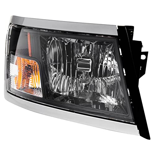 Image of TRQ Passenger Side Headlight Assembly Halogen Black Bezel Compatible with 2008-2011 Dakota CH2519127