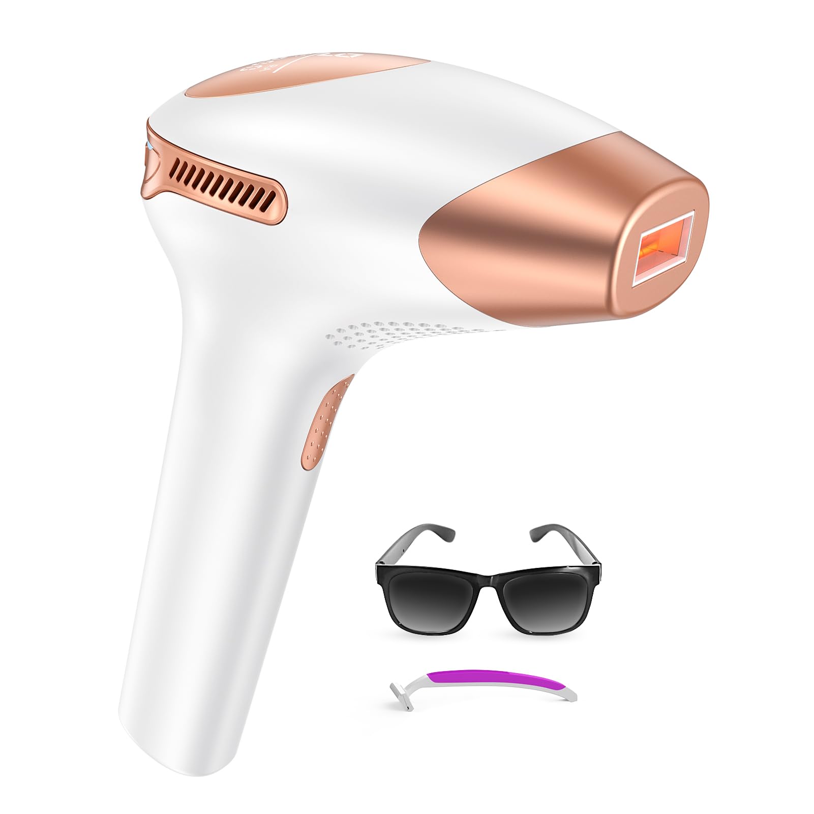 Laser Hair Removal Device with 9 Energy Levels, IPL Hair Removal Device, 999,900 Flashes, at Home Laser Hair Removal Device for Women, Men, Face, Bikini, Body