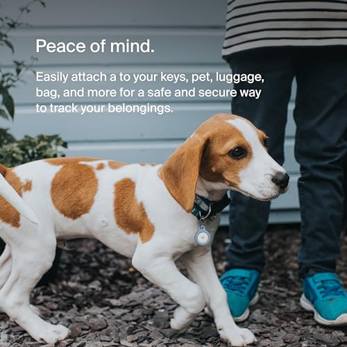 Image of Belkin Apple AirTag Secure Holder w /Key Ring - Durable Scratch Resistant Case w /Open Face Raised Edges - Protective AirTag Keychain Accessory for Keys, Pet, Luggage, Backpack - 4-Pack Blue Gradient