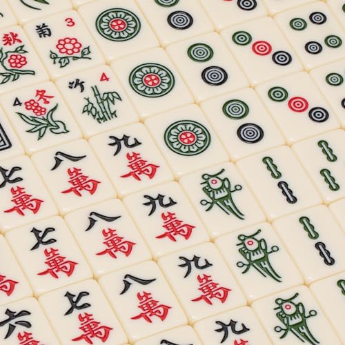 Juego completo de Mahjong con mesa y pulsera miniatura 5