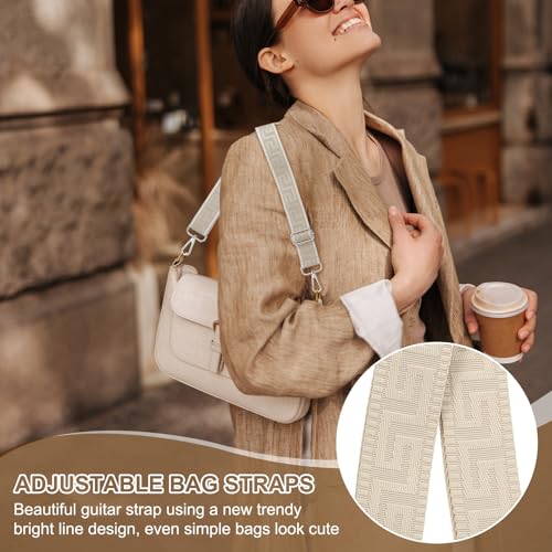 Image of PATIKIL Purse Strap, Adjustable Crossbody Bag Straps Wide Shoulder Strap Universal Replacement Shoulder Bag Belt for Women's Handbags Canvas Satchels Bag Backpack, Khaki