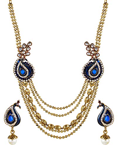 YouBella Jewellery Sets for Women Gold Plated Wedding Necklace Jewellery Set with Earrings for Girls/Women