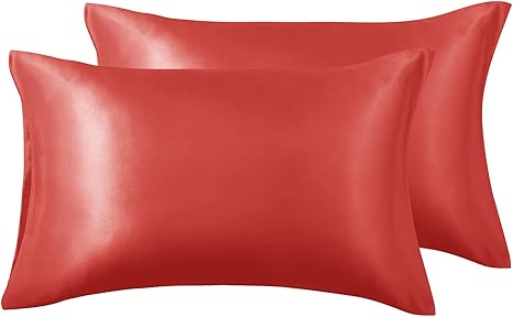 red satin pillows