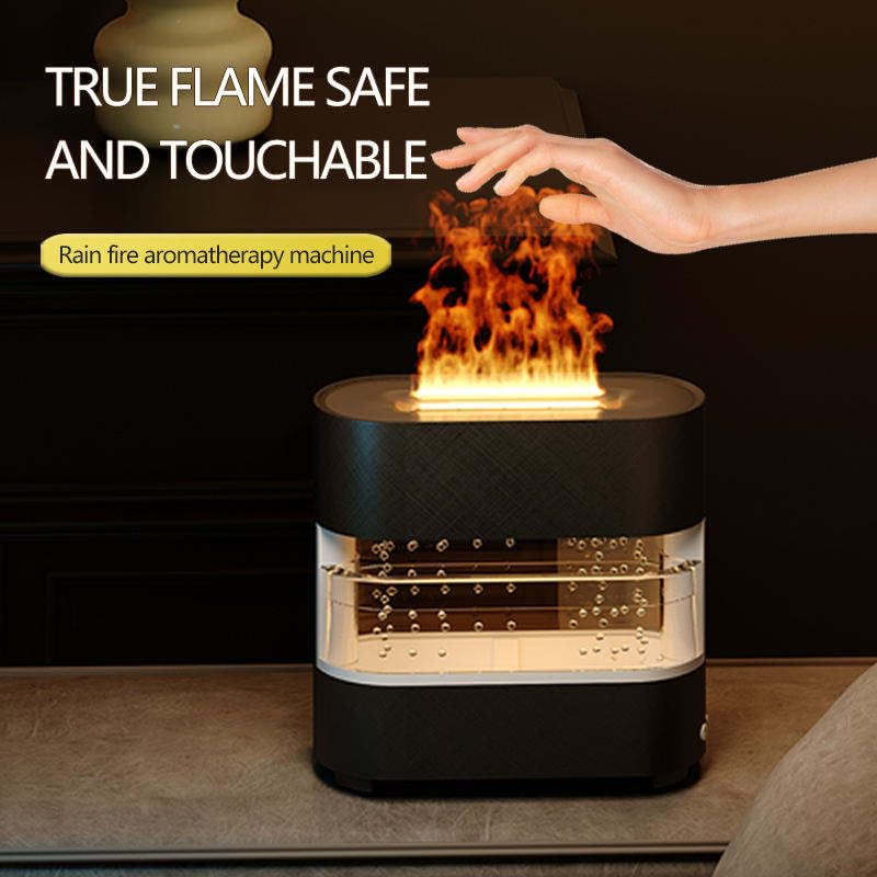 Image of Smart Ultrasonic 300ML Flame Humidifiers for Bedroom, 28 dB Quiet Supersized Cool Mist Air Humidifiers for Large Room, Baby Nursery, Plant, Indoor, Night Light, Easy to Clean, Precise Humidity Control