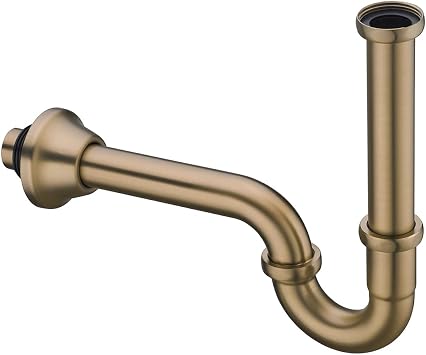 Brass P Trap 1 1/4 Sink Drain Pipe with Slip Joint Extension Tub
