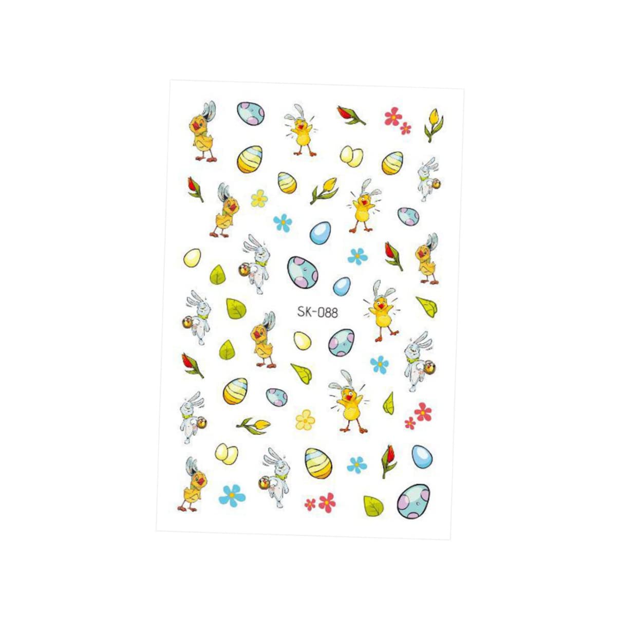 Healeved 3 Set Di Adesivi Per Nail Art Pasquali Per Bambini Fogli Adesivi Per Nail Art Pasquali Per Bambini 10 Pezzi * 3