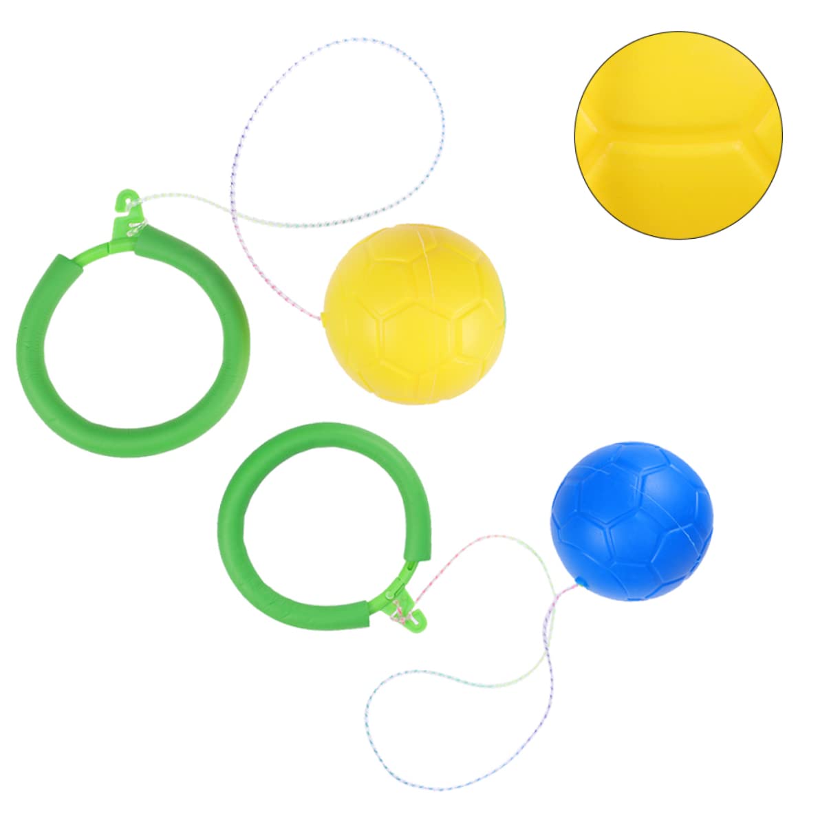 TOYANDONA 1set Jumping Ball Elastic One Legged Bouncy Balls for Fitness Safe and Soft Play Equipment for Indoor Outdoor Fun Combination Random Color 2pcs